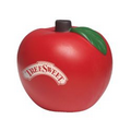 Red Apple Stress Shape With Green Leaves